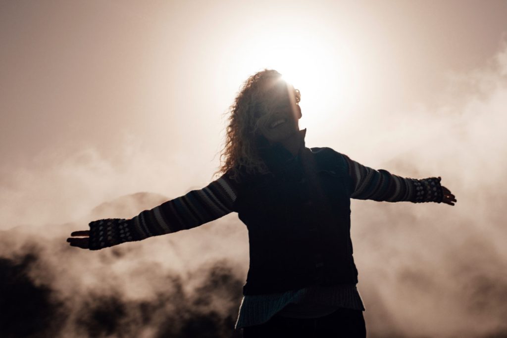 Happy Woman on mountain